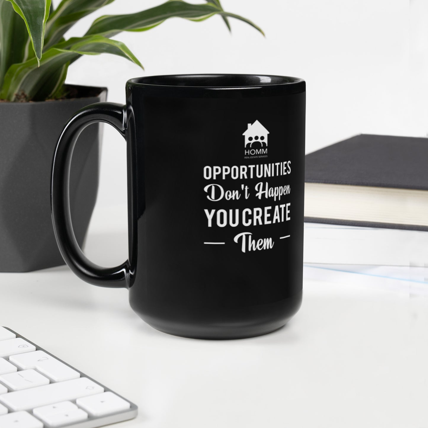 HOMM Them Black Glossy Mug