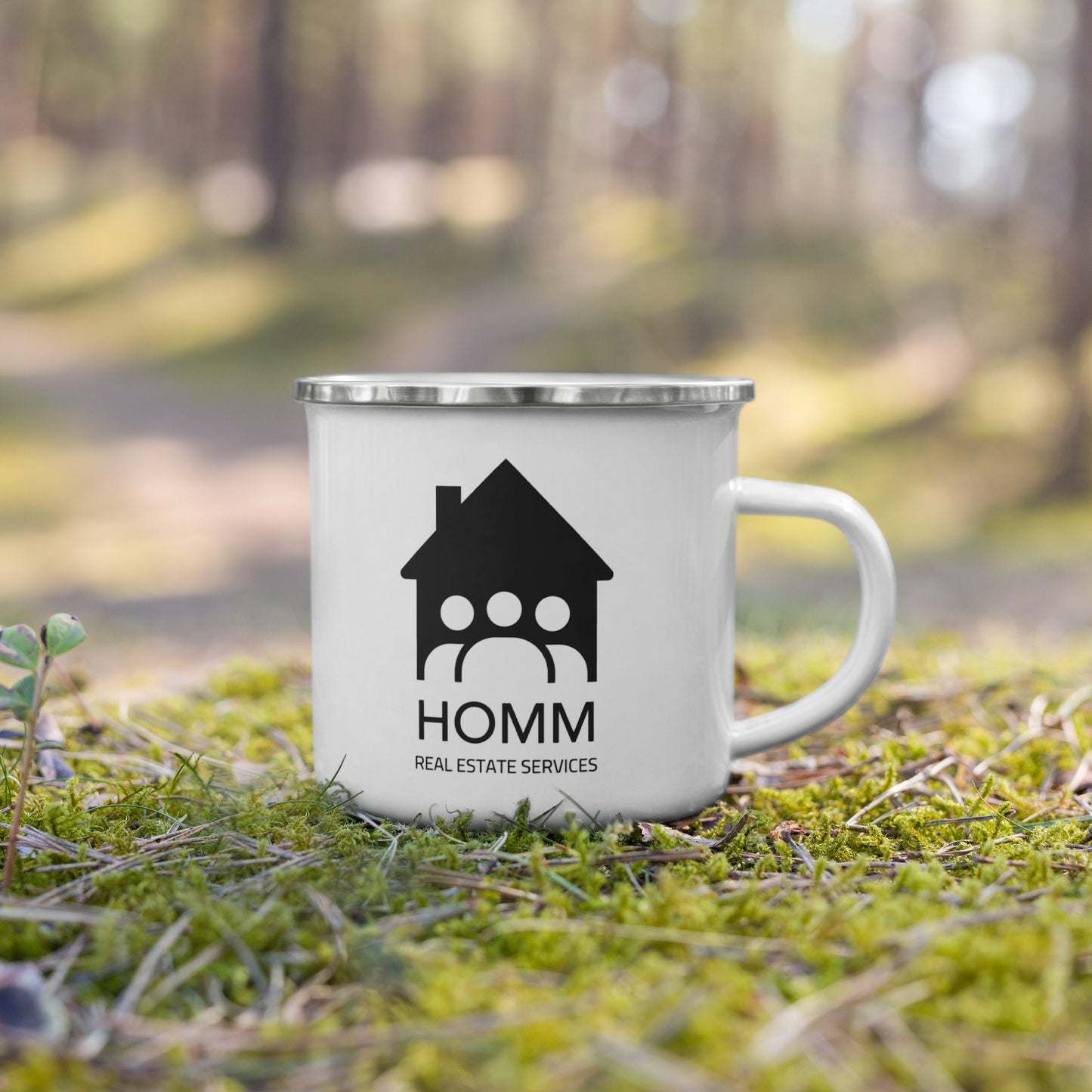 HOMM Mug Outdoors Enamel White
