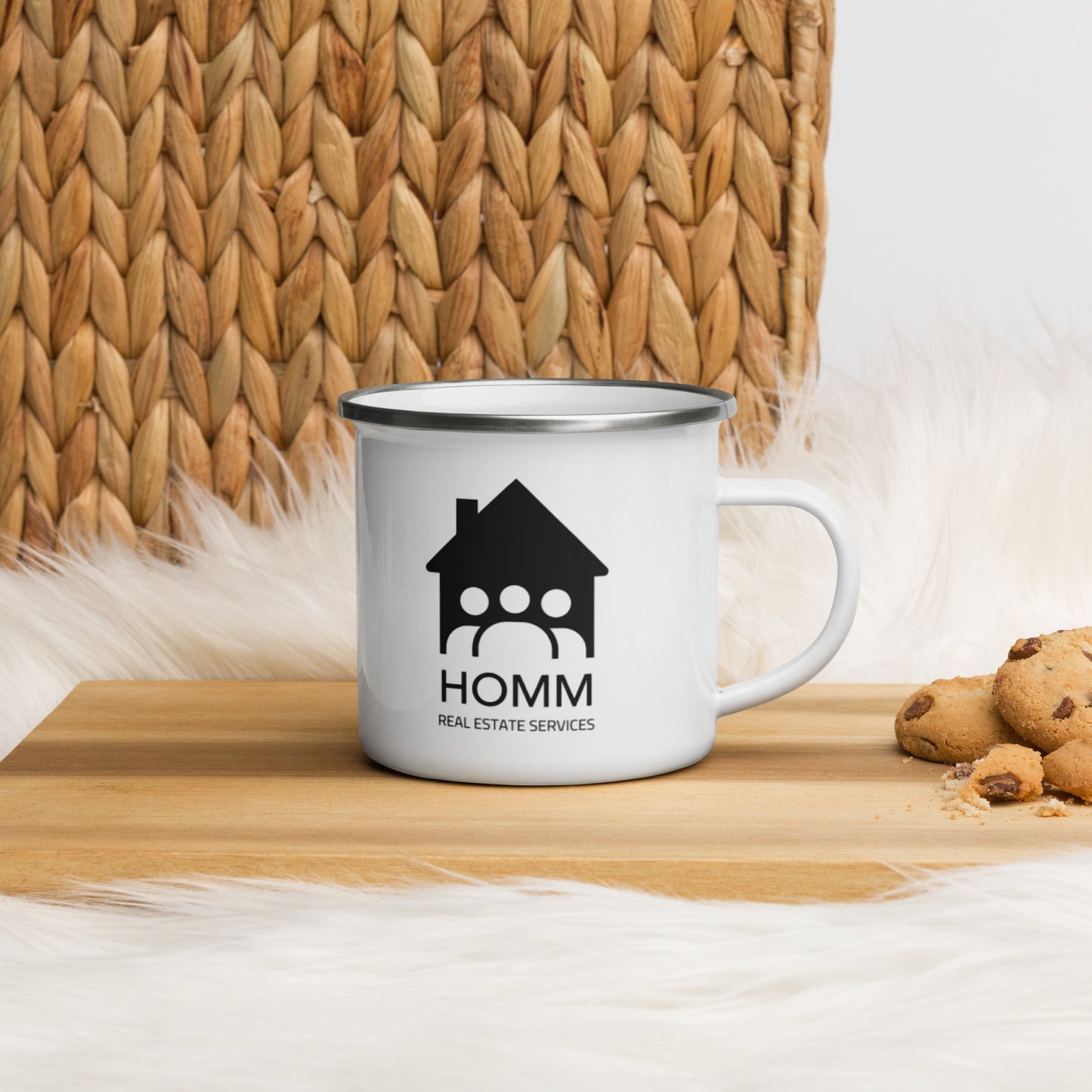 HOMM Mug Outdoors Enamel White
