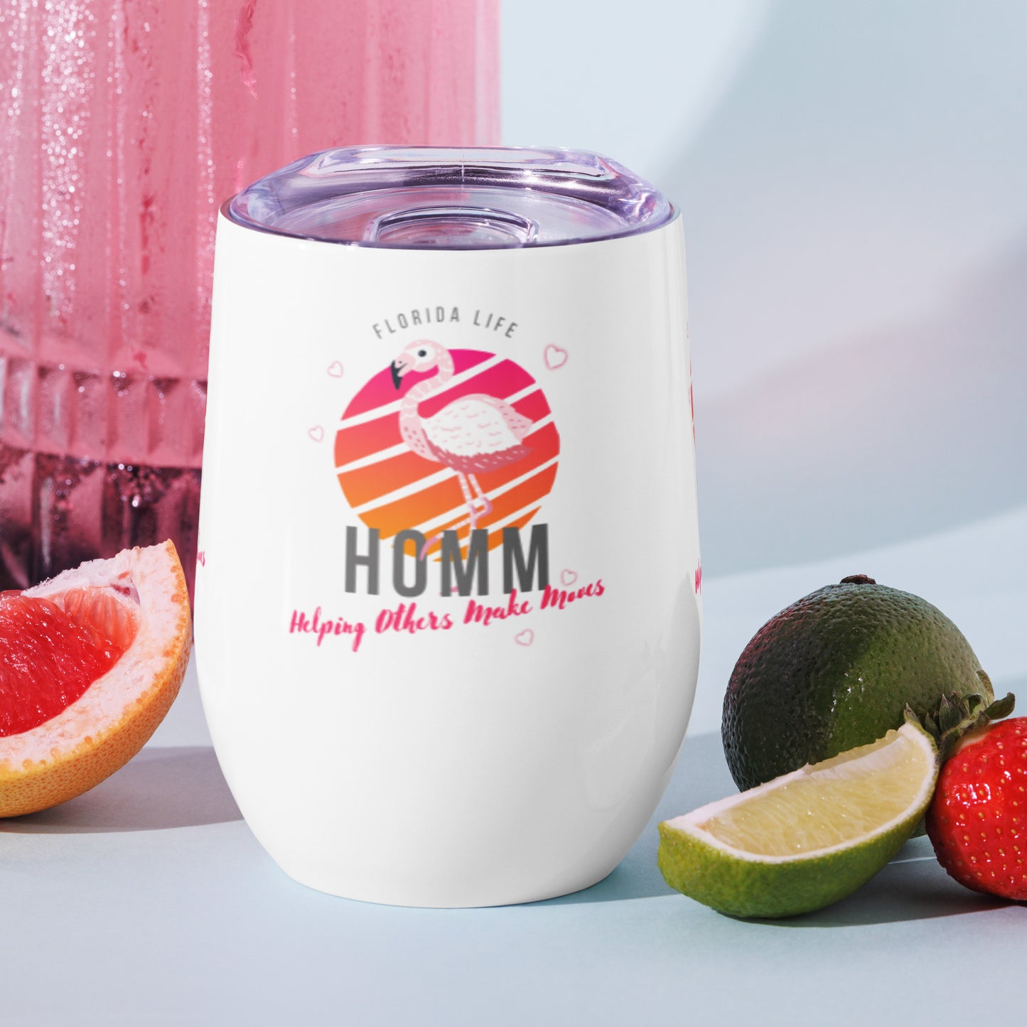 HOMM Tumbler Florida Flamingo Wine Mini