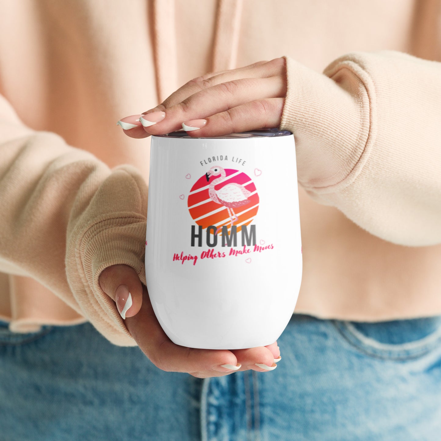 HOMM Tumbler Florida Flamingo Wine Mini