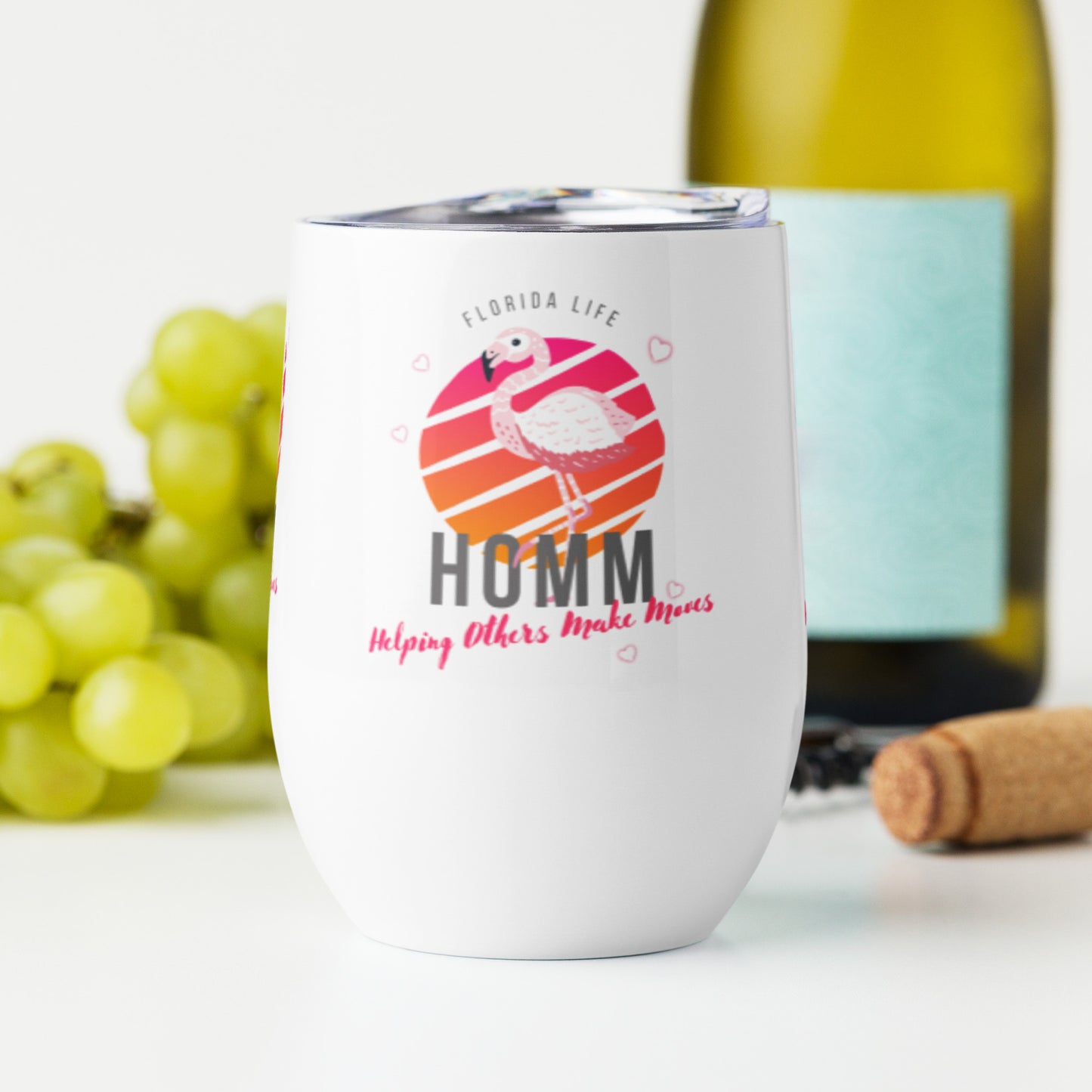 HOMM Tumbler Florida Flamingo Wine Mini
